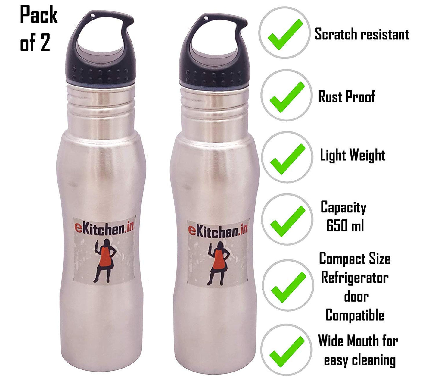 Stainless Steel 650 ml Water Bottle