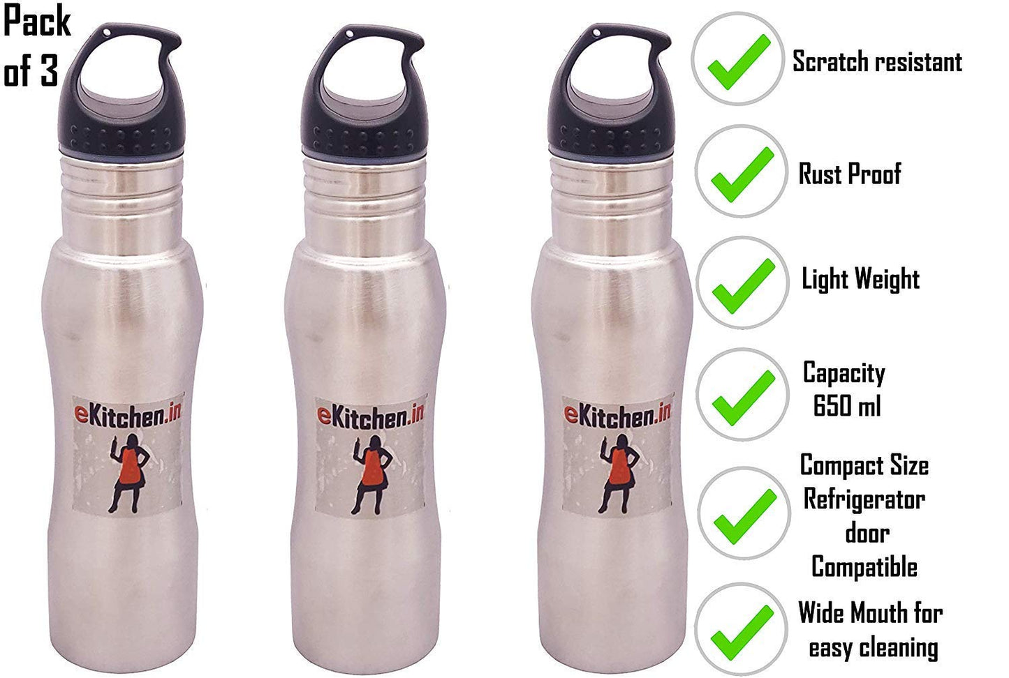 Stainless Steel 650 ml Water Bottle