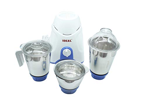Ideal Amy 750 Watts 3 Jar Mixer Grinder (White)