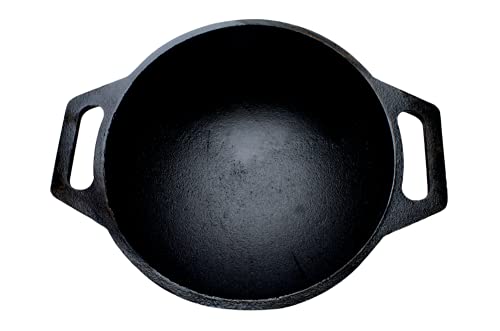 Classic Preseasoned Cast Iron Kadhai 10 inches | 26 cm