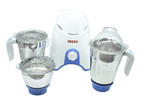Ideal Amy 750 Watts 3 Jar Mixer Grinder (White)