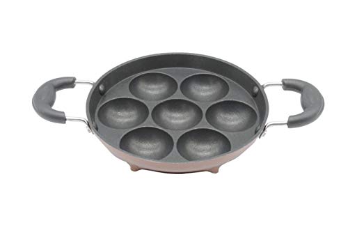 Ideal Nonstick Compo Paniyaram Pan 7 Pits Induction Compatible(Black)