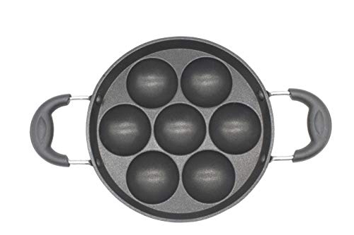 Ideal Nonstick Compo Paniyaram Pan 7 Pits Induction Compatible(Black)