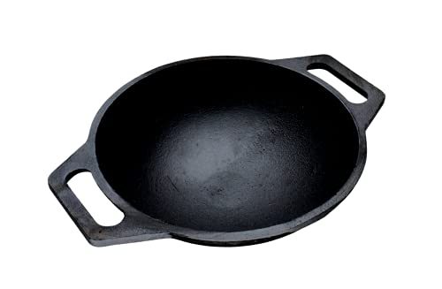 Classic Preseasoned Cast Iron Kadhai 10 inches | 26 cm