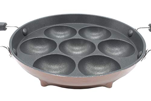 Ideal Nonstick Compo Paniyaram Pan 7 Pits Induction Compatible(Black)