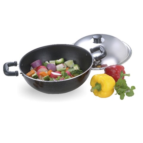 Ideal Duro Nonstick Kadhai With Lid