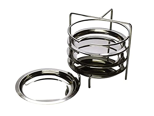 Xtra Deep Stainless Steel Thatte Idly Stand with Plates for Pressure Cooker - 4 Plates