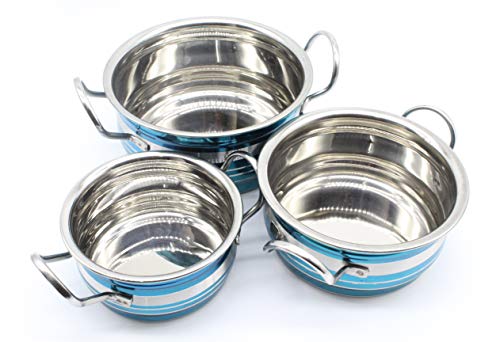 Cookware Set 3Pcs (Metalic Colour, Color May Vary)