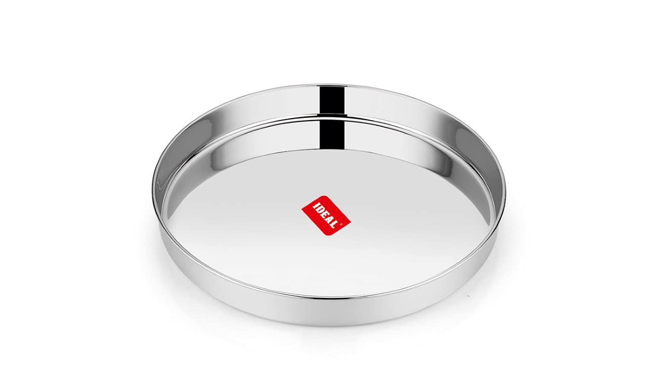 Ideal Stainless Steel Utensils Lunch Plate, Silver