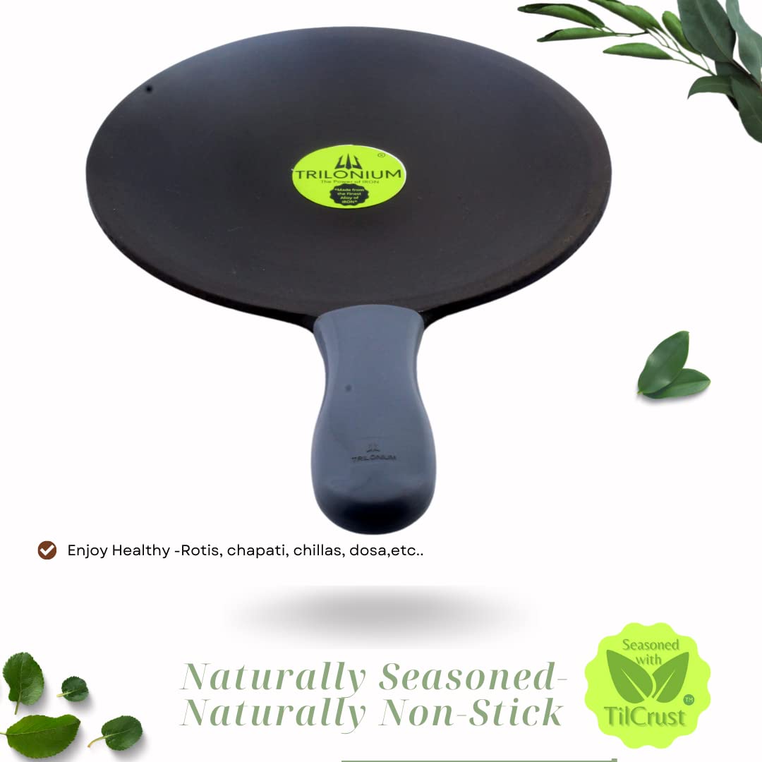 Cast Iron Concave Roti Tawa | ButterMold Unicorn | Pre-Seasoned Diameter 10.5 inches