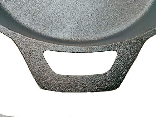 eKitchen Induction Base Cast Iron Pan, 26 cm, Black