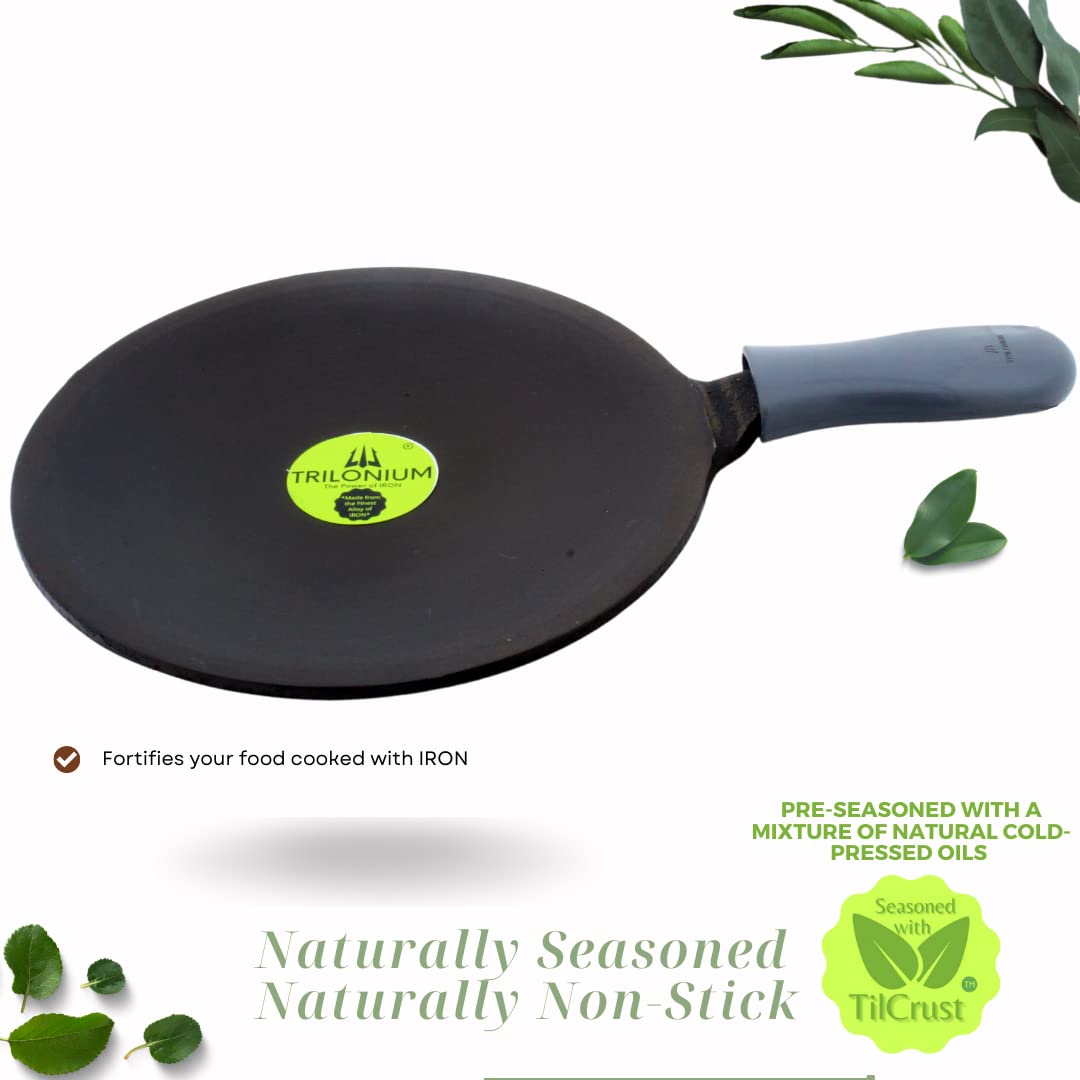 Cast Iron Concave Roti Tawa | ButterMold Unicorn | Pre-Seasoned Diameter 10.5 inches
