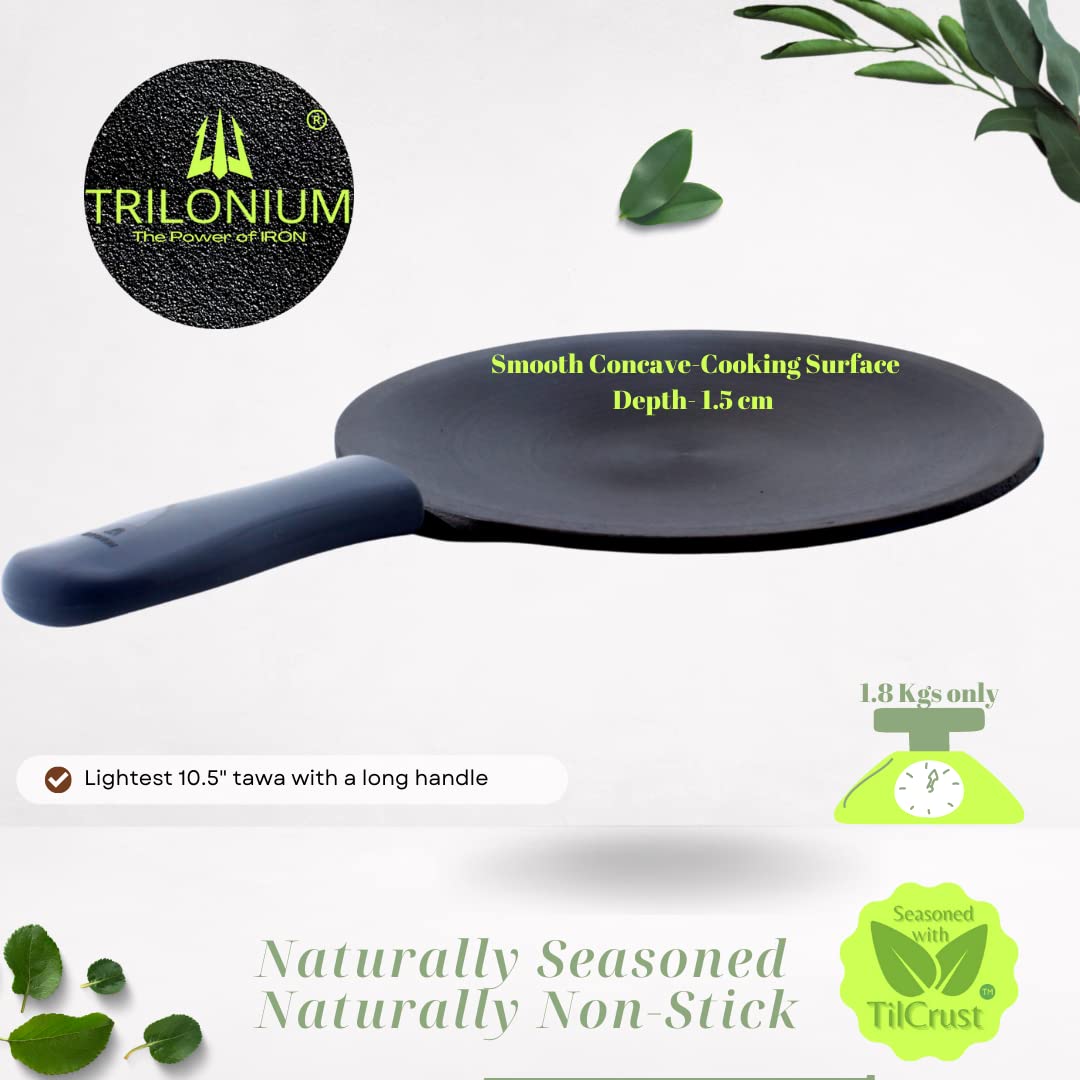 Cast Iron Concave Roti Tawa | ButterMold Unicorn | Pre-Seasoned Diameter 10.5 inches