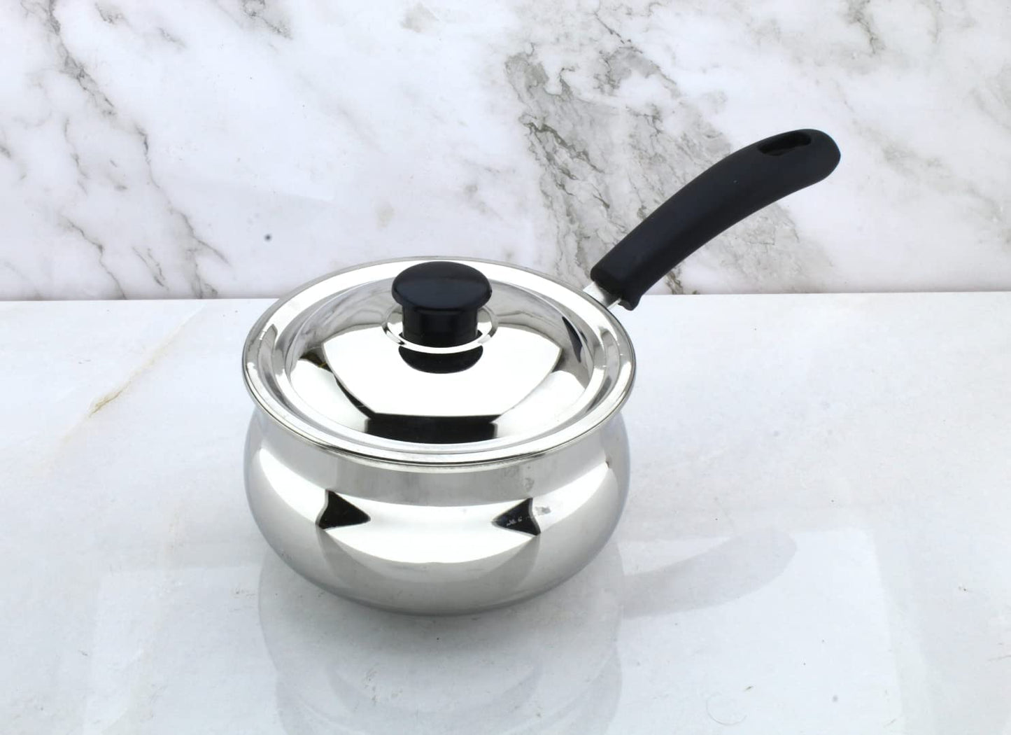 Milk Pan | Sauce Pan with Lid 1.25 Litres ( Stainless Steel )