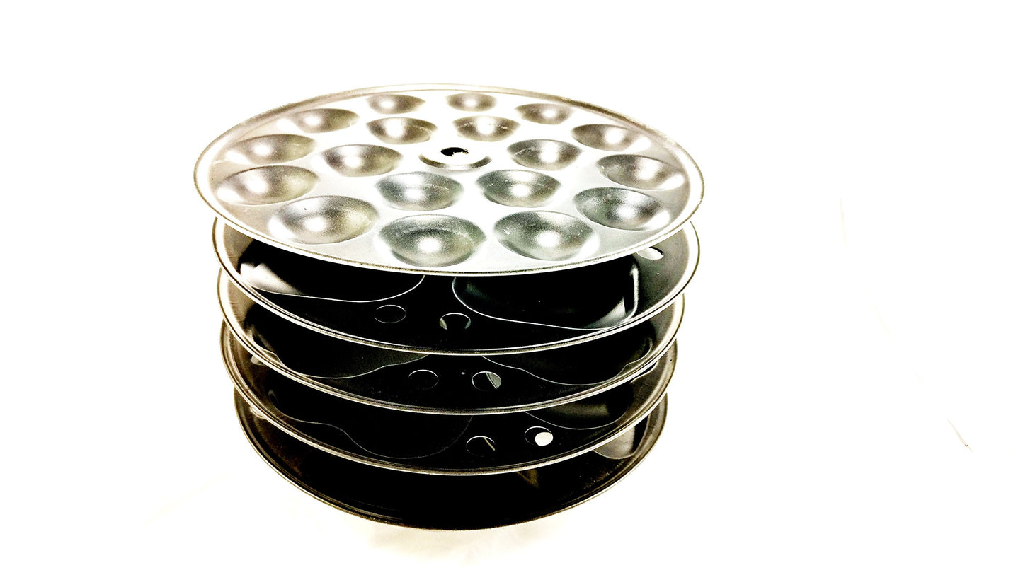 Ideal Nonstick Idly Stand 5 Plates - Hybrid ( Steams- heart, mini, square, triangular, flower shaped idlis )