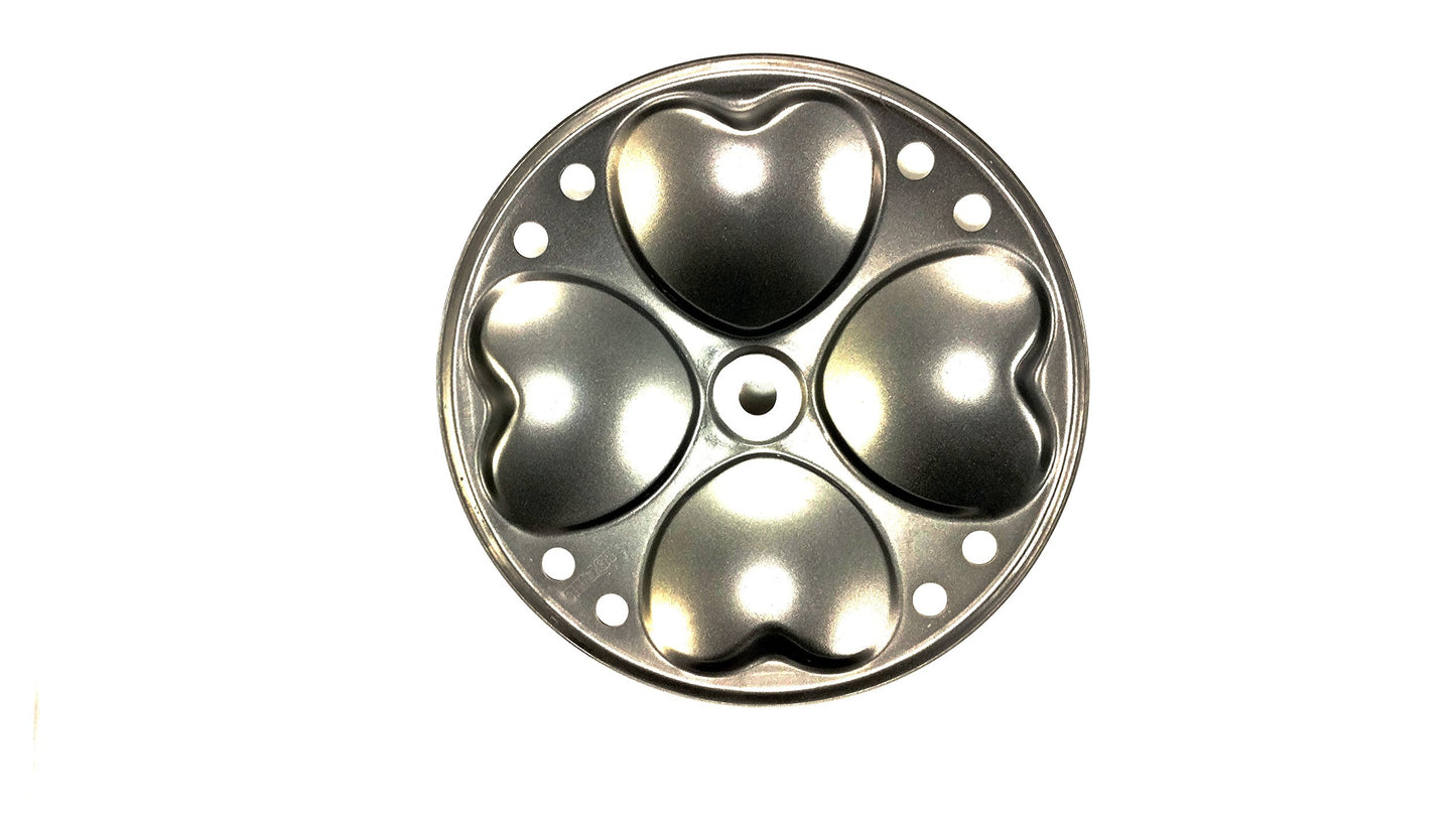 Ideal Nonstick Idly Stand 5 Plates - Hybrid ( Steams- heart, mini, square, triangular, flower shaped idlis )