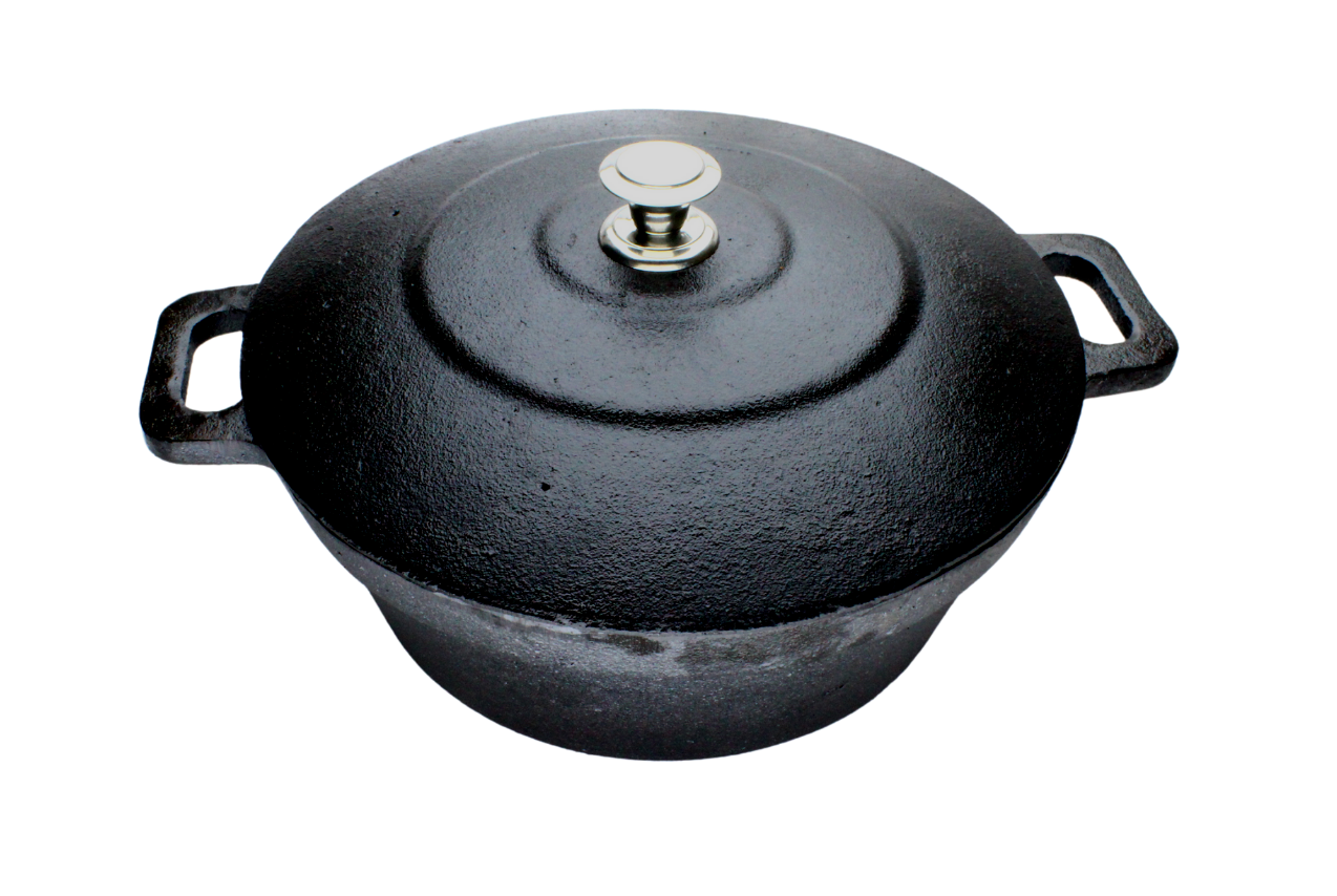 eKitchen Pre-Seasoned Cast Iron Dutch Oven 3.5 litres | 26cm