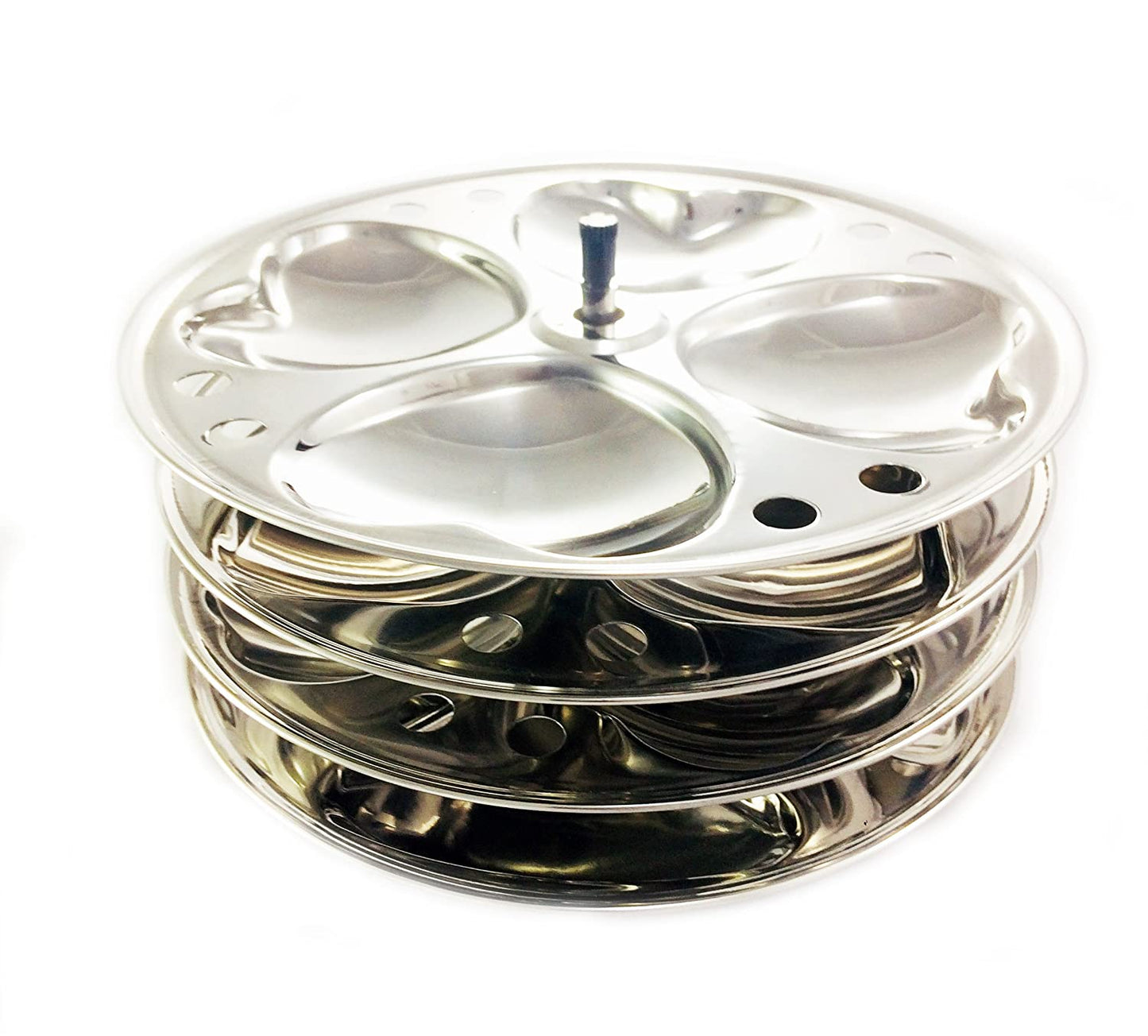Ideal Combo Multipot and Glass Lid with Stainless Steel Hybrid Idly Plates For Induction (Yellow)
