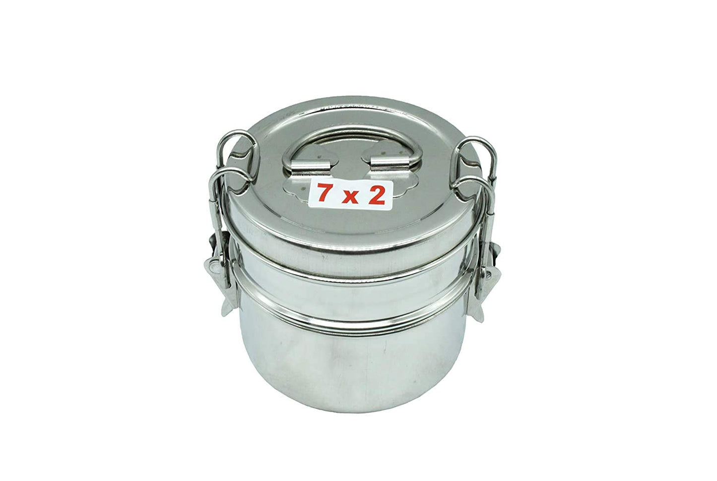 Stainless Steel 2 Tier Lunch Box | Tiffin Box (Size: 7x2)