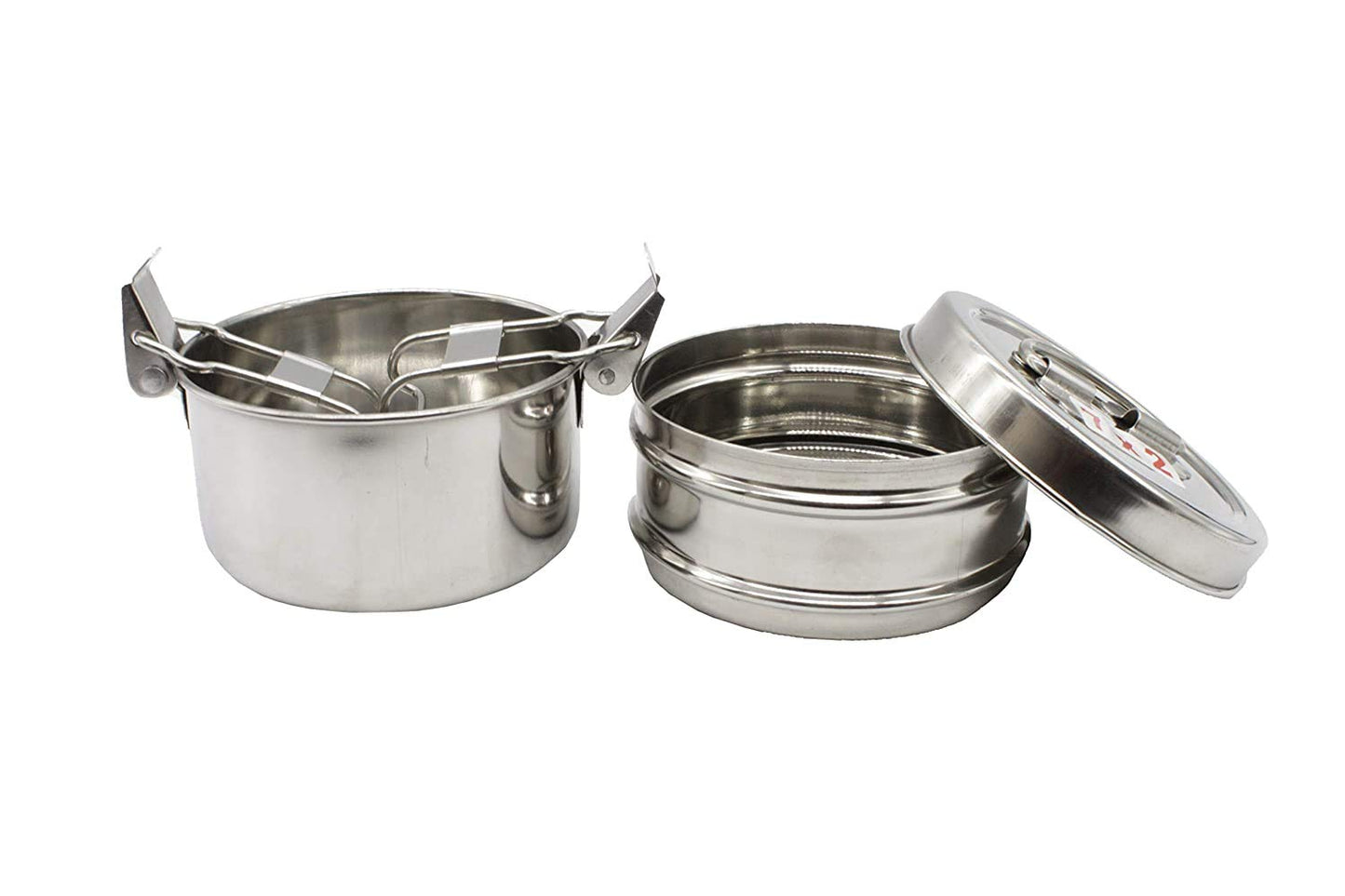 Stainless Steel 2 Tier Lunch Box | Tiffin Box (Size: 7x2)