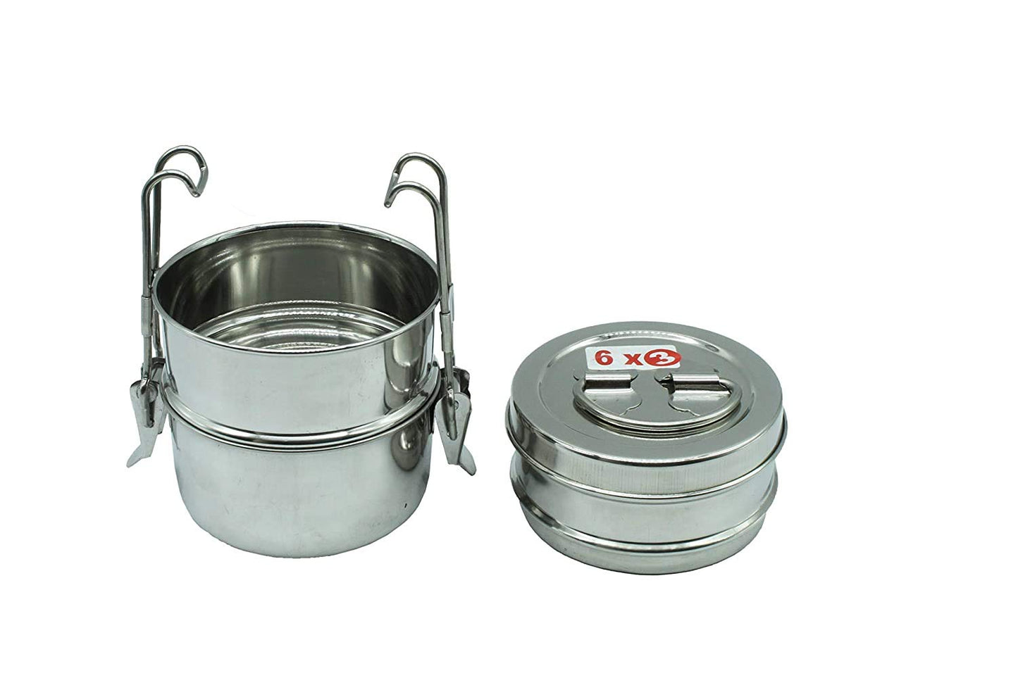 Stainless Steel 3 Tier Lunch Box | Tiffin Box (Size: 6x3)