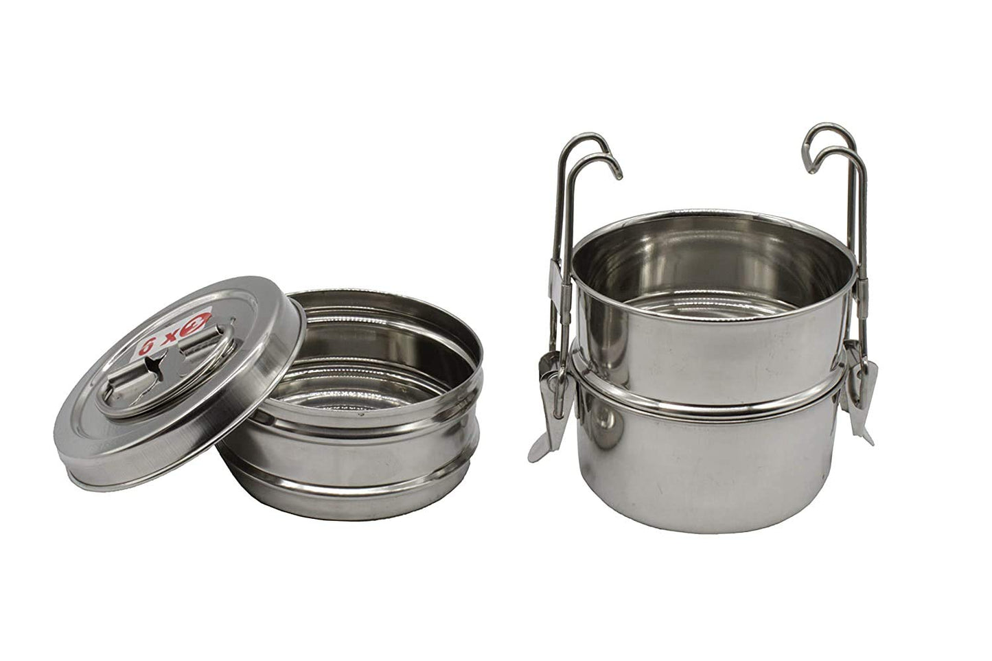 Stainless Steel 3 Tier Lunch Box | Tiffin Box (Size: 6x3)