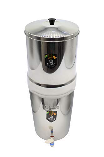 Stainless Steel 34 Litres Water Filter (With 3 Candles And Plastic Tap)