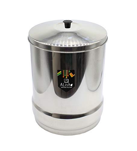 Stainless Steel 34 Litres Water Filter (With 3 Candles And Plastic Tap)