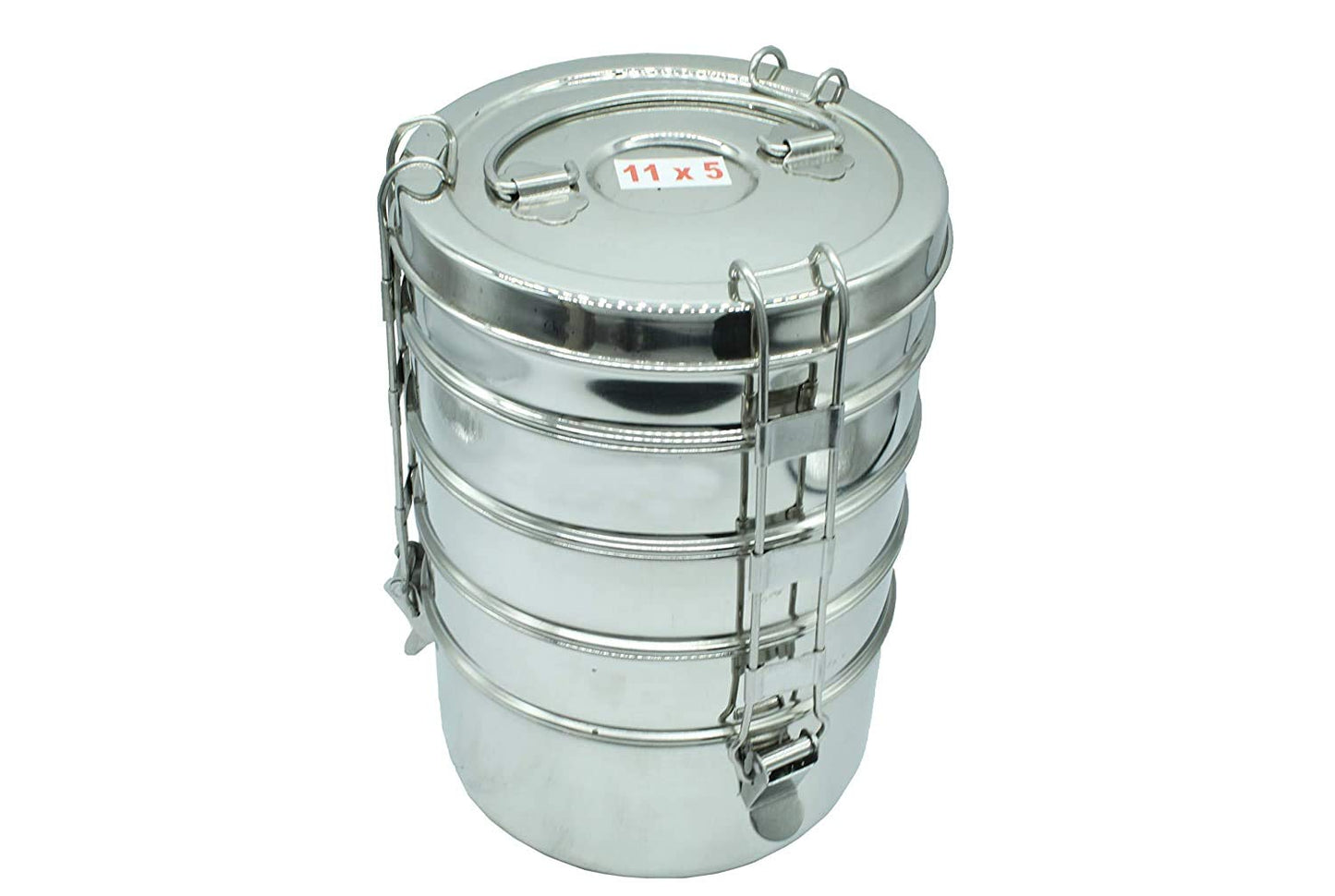 5 Tier Stainless Steel (Size: 11x5) Lunch Box | Tiffin Box