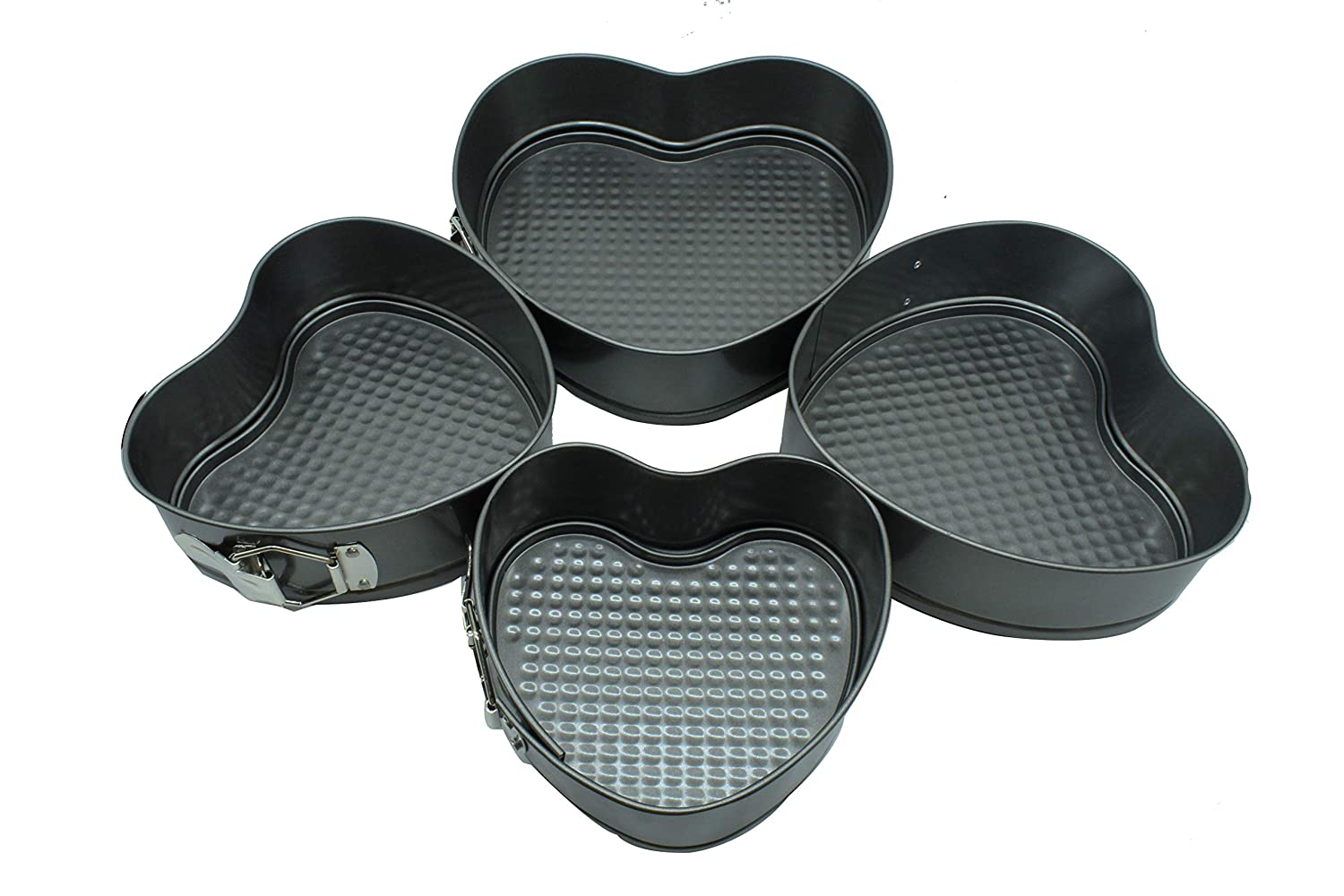Carbon Steel Heart Shape Cake Mould Baking Pan (Set of Pcs)