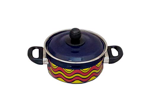 Cook and Serve Carbon Steel Enamel Pot 1.2Ltr (Navy Blue)