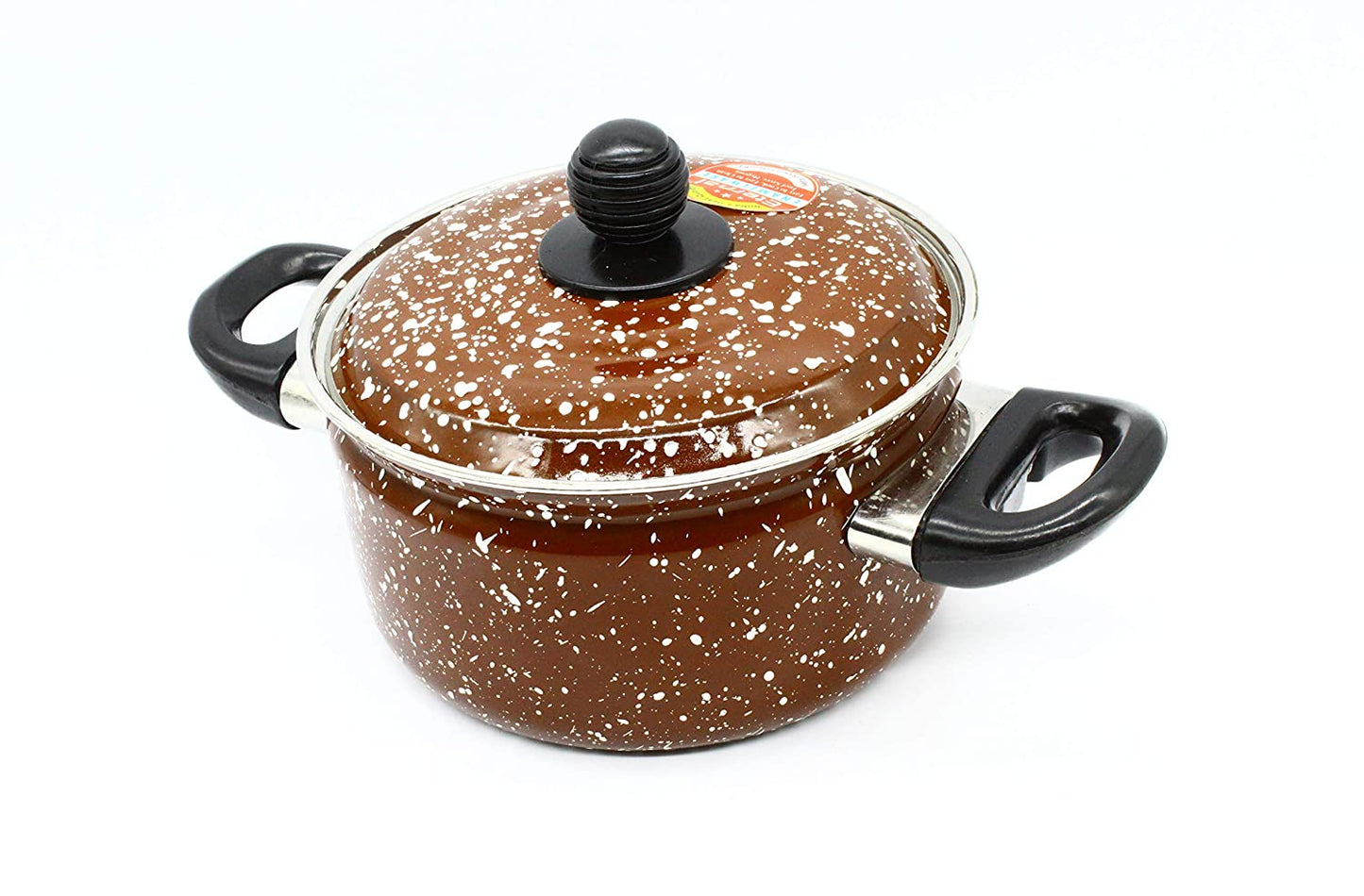Cook and Serve Carbon Steel Enamel Pot (Brown)