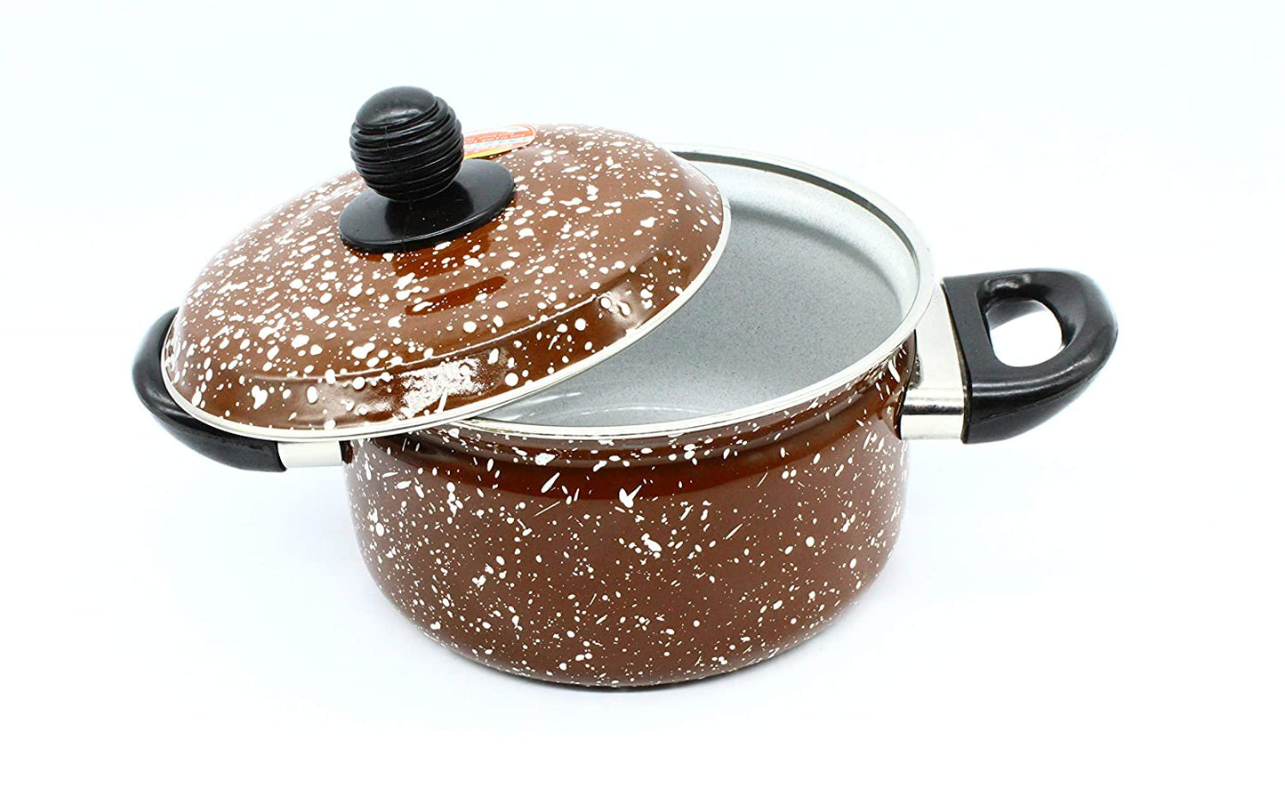 Cook and Serve Carbon Steel Enamel Pot (Brown)