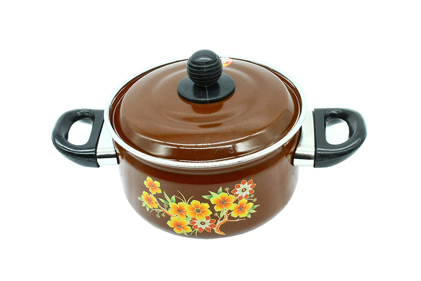 Cook and Serving Carbon Steel Enamel Pot 2500ml (Brown)
