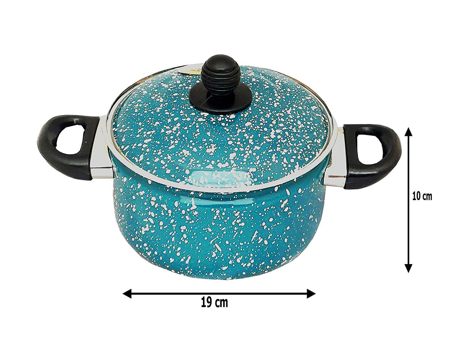 Cook and Serving Carbon Steel Enamel Pot 2500ml (Sky Blue)