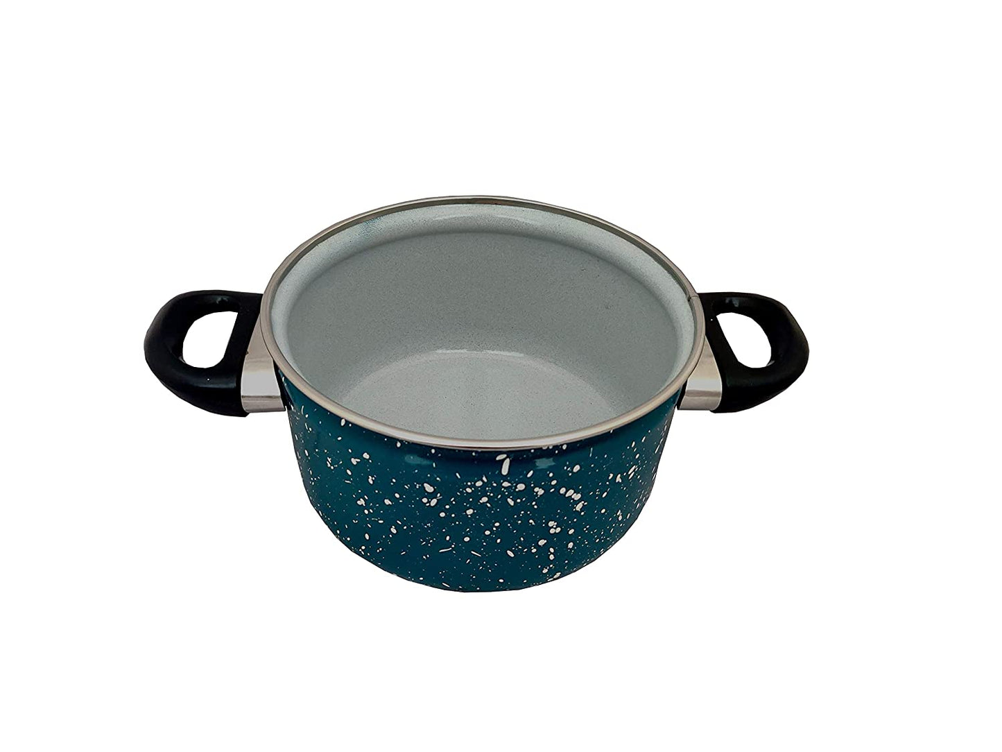 Cook and Serving Carbon Steel Enamel Pot 2500ml (Sky Blue)