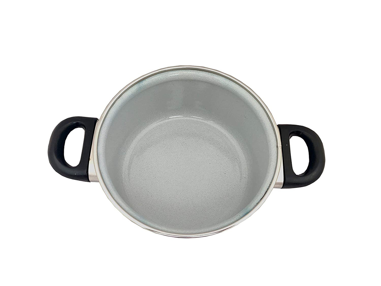 Cook and Serving Carbon Steel Enamel Pot 2500ml (Sky Blue)