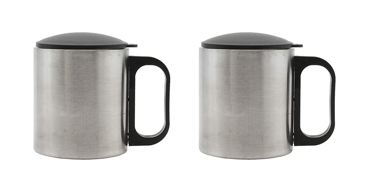 Double Walled Stainless Steel Coffee Cups | Mugs with Lid
