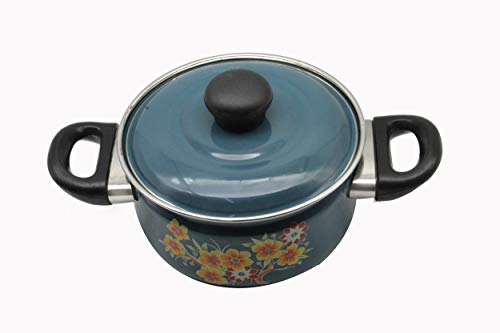 Eternal Carbon Steel Cook and Serve Enamel Pot 1.5 litres (Blue Green)