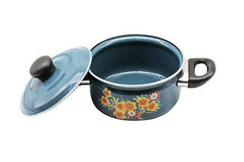 Eternal Carbon Steel Cook and Serve Enamel Pot 1.5 litres (Blue Green)