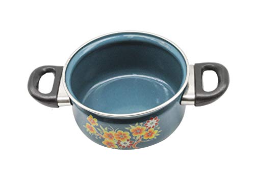 Eternal Carbon Steel Cook and Serve Enamel Pot 1.5 litres (Blue Green)