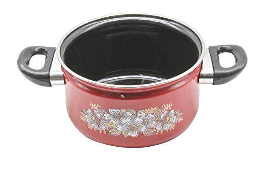 Eternal Carbon Steel Cook and Serve Enamel Pot 2.5 litres (Red)