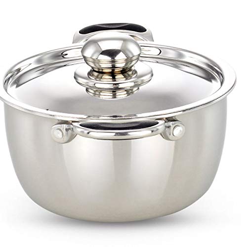 Evasilva Triply Casserole | Cook & Serve Dish With Lid 22cm | 3.25 Litres