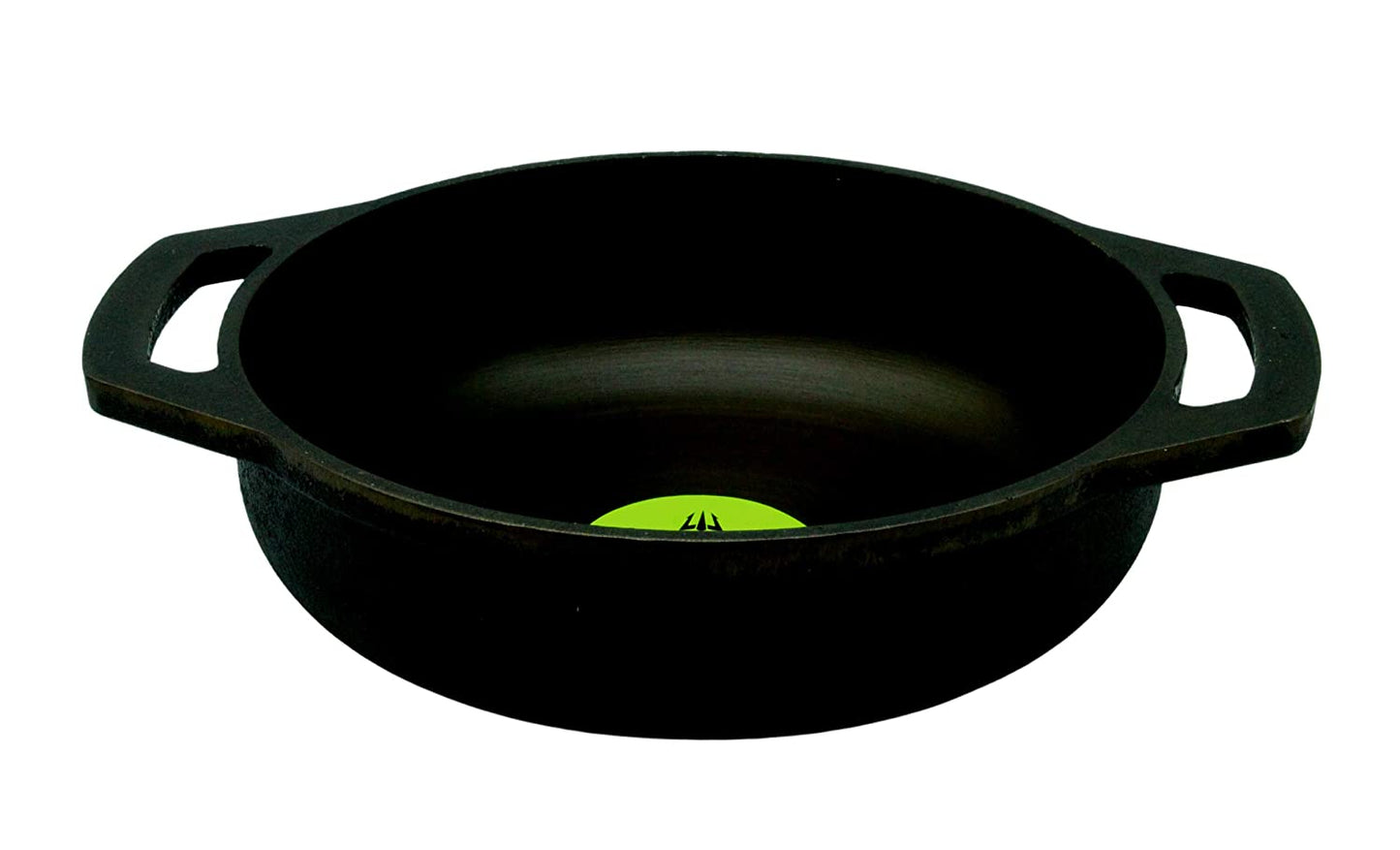Fe+ Pre-Seasoned Cast Iron Flat Bottom Kadhai | Wok (Induction Compatible)
