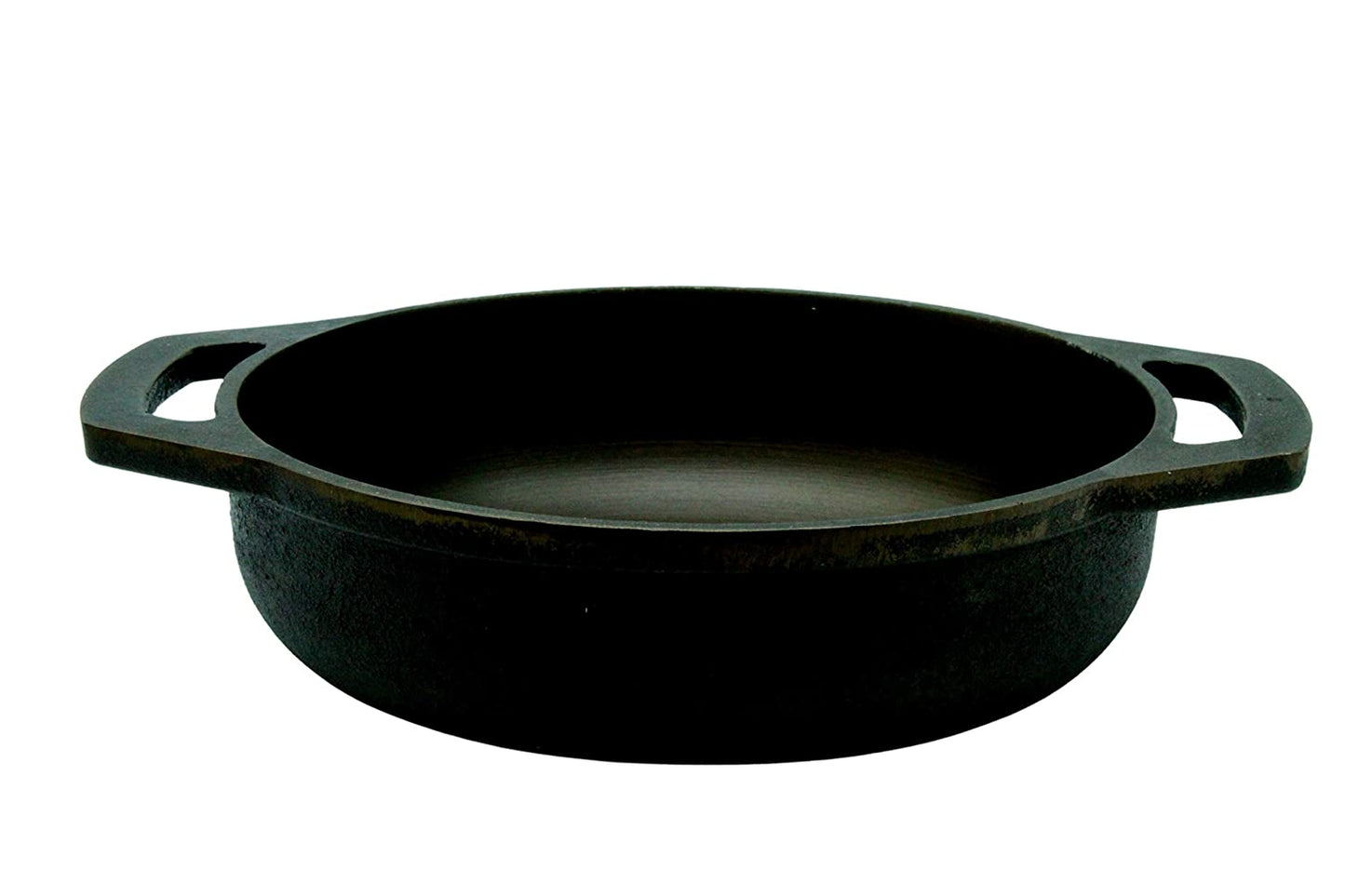 Fe+ Pre-Seasoned Cast Iron Flat Bottom Kadhai | Wok (Induction Compatible)