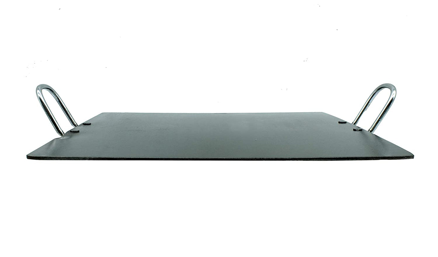 Fe+ Pre-Seasoned Mild Carbon Steel | Iron Square Pathri Tawa 30cm (Thickness-3mm)