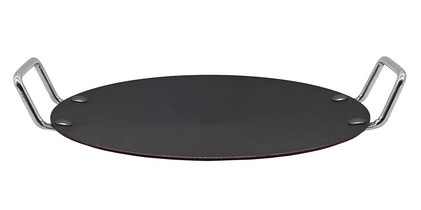Fe+ Pre-Seasoned Mild Carbon Steel | Iron Round Concave Dosa | Roti Tawa 29cm (Thickness-3mm)