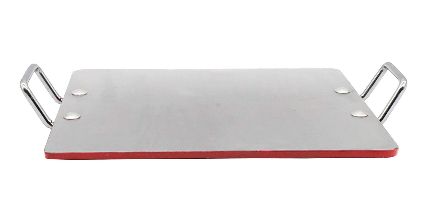 Fe+ Pre-Seasoned Mild Carbon Steel | Iron Square Pathri Tawa 31cm (Thickness-8mm)