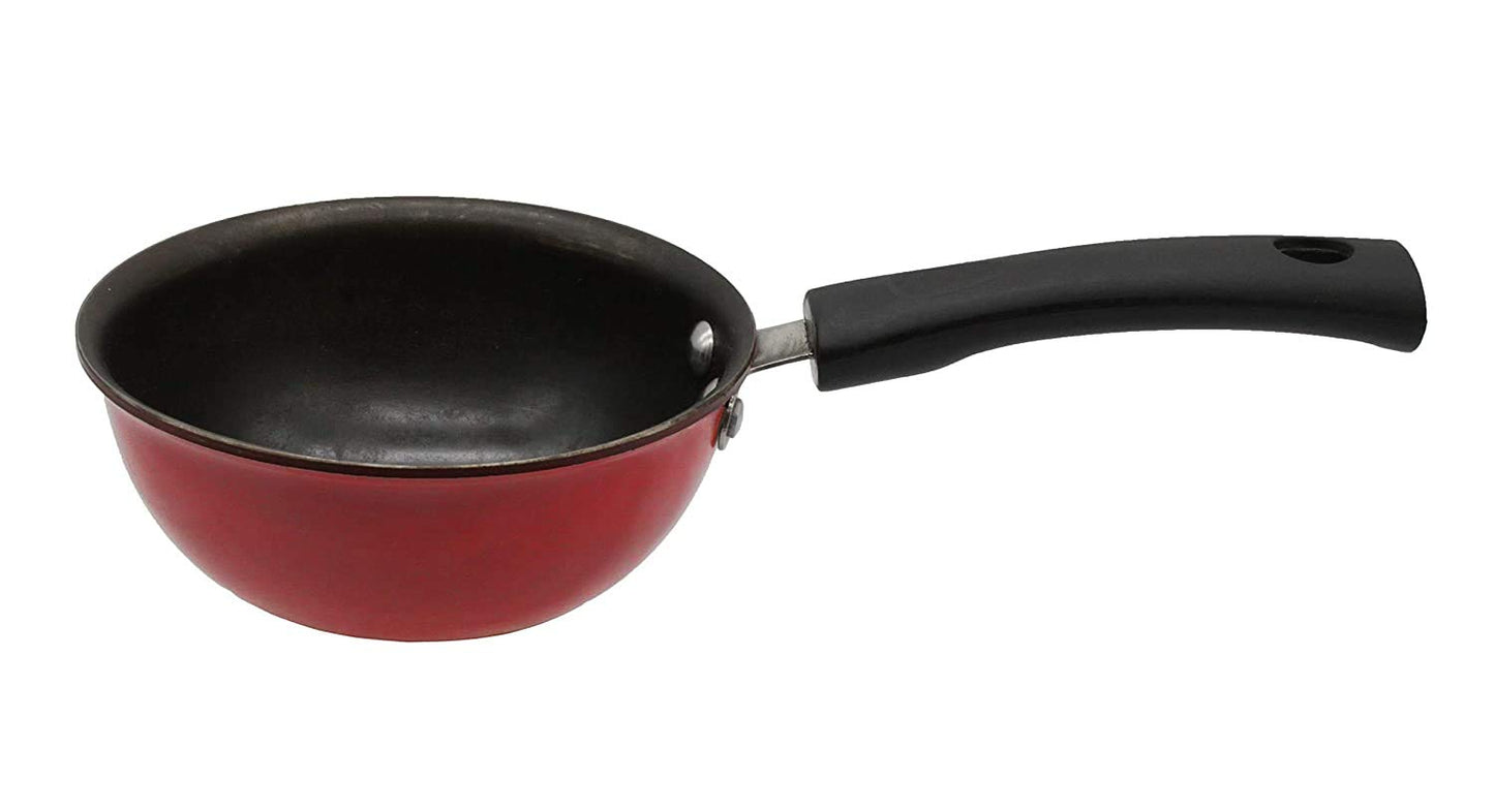 Fe+ Pre-Seasoned Mild Carbon Steel | Iron Tadka Pan 12cm