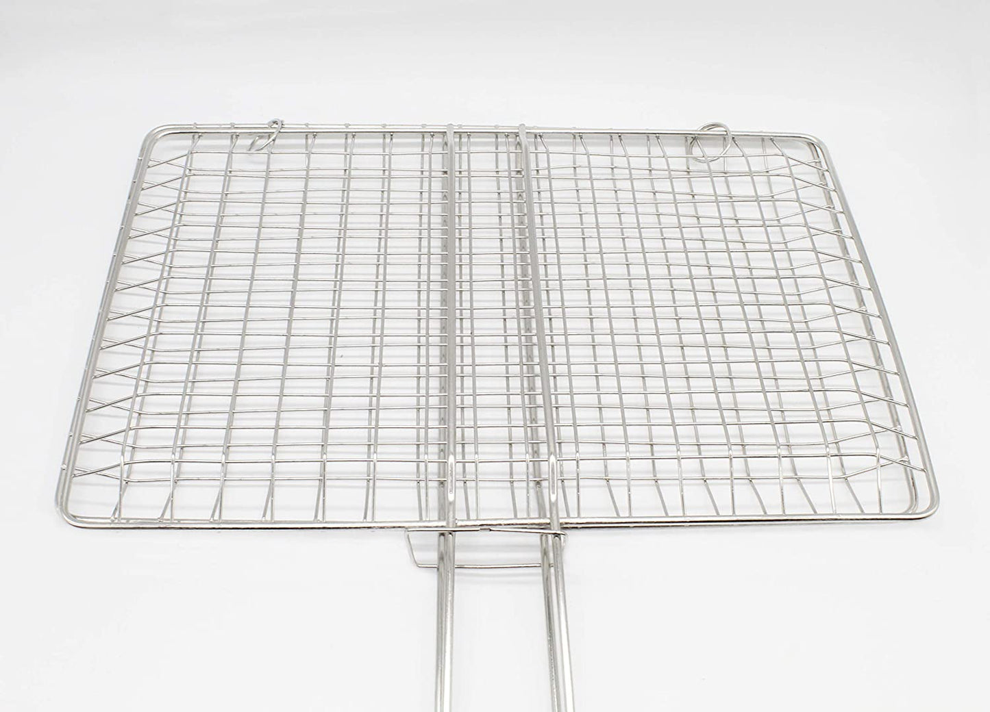 Stainless Steel Foladable Portable Barbecue BBQ Grill Net Basket for Fish, Meat, Vegetable, Steak and Shrimp